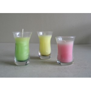 colored soy candle