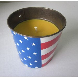 metal bucket candle