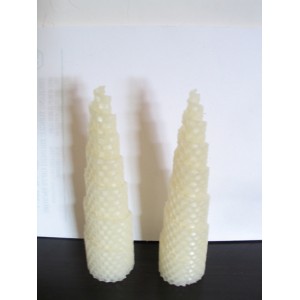 white beeswax candle